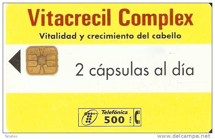 TARJETA DE VITACRECIL COMPLEX DEL  3/96 Y TIRADA 19000  ( Un Poco Rozada) - Privatausgaben