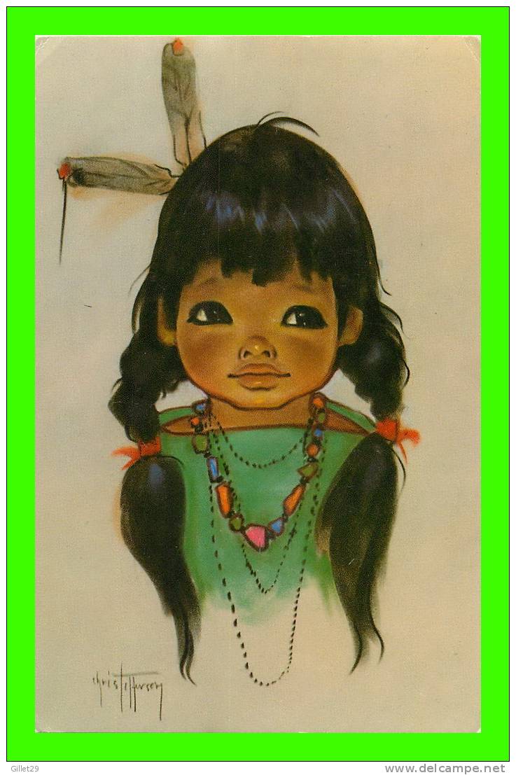 INDIENS - LITTLE DOE - PETITE FILLE INDIENNE - CIRCULÉE EN 1988 - - Native Americans