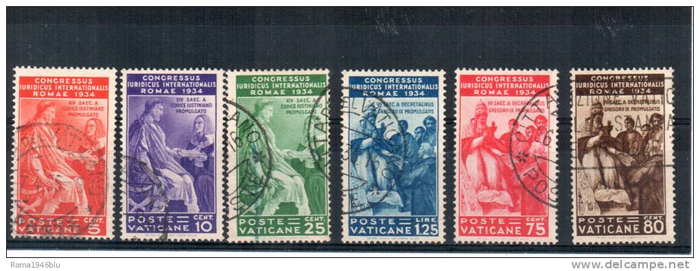 VATICANO 1935 CONGRESSO GIURIDICO USATO PERFETTO OTTIMO STATO - Used Stamps
