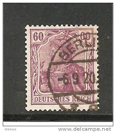 Mi.nr.92IIc O/ Germania, 1916, Kriegsdruck 60 Pfg. - Gebraucht