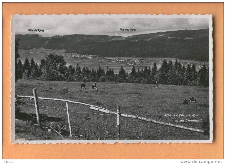 H325 Val De Ruz Vu De Chaumont, Vaches,alpage.Tête De Rang,Vue Des Alpes,barrière.Perrochet 4298 - Val-de-Ruz