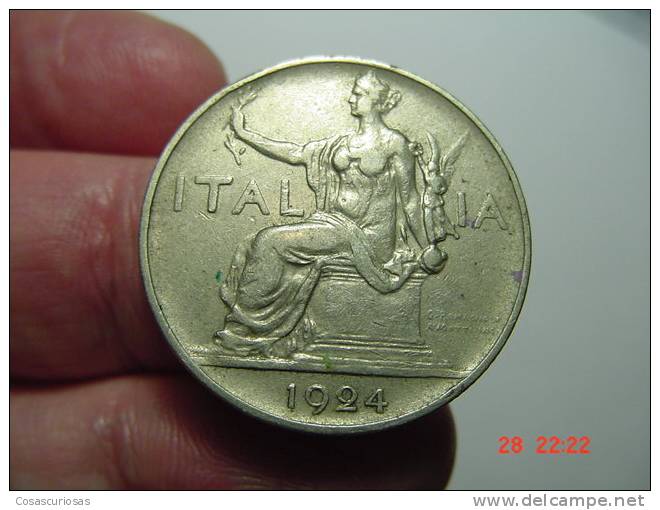 2025  ITALIA  ITALY  BVONO DA 1 LIRE    YEAR  1924    OTHERS IN MY STORE - 1900-1946 : Victor Emmanuel III & Umberto II