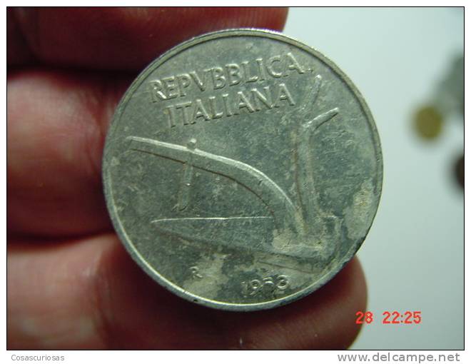 2055  ITALIA  ITALY  10 CTSIMI    YEAR  1953   OTHERS IN MY STORE - 10 Lire