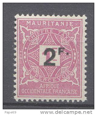 MAURITANIE  Taxe N° 25 XX 2 F. Sur 1 F. Lilas-rose Sans Charnière, Gomme Coloniale Sinon TB - Neufs