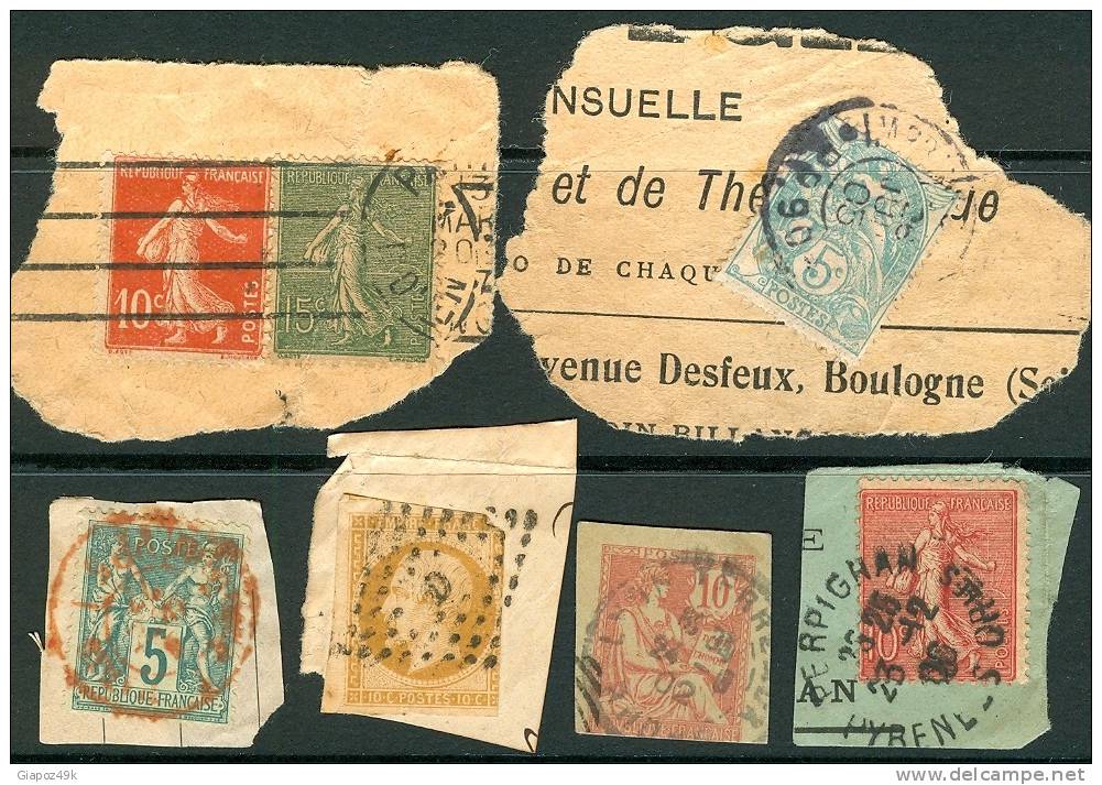 ● FRANCIA - Usati Su Frammenti  - Lotto  N. 1512 - 1863-1870 Napoléon III Lauré