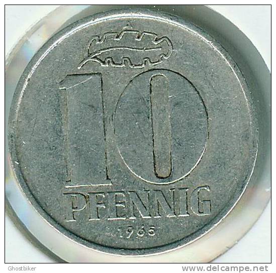 Duitsland DDR  10 Pfenning 1965 - 10 Pfennig