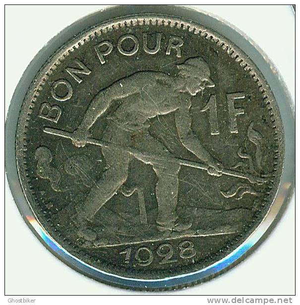 1 Franc 1928 - Bon Pour - Luxemburg - Luxemburgo