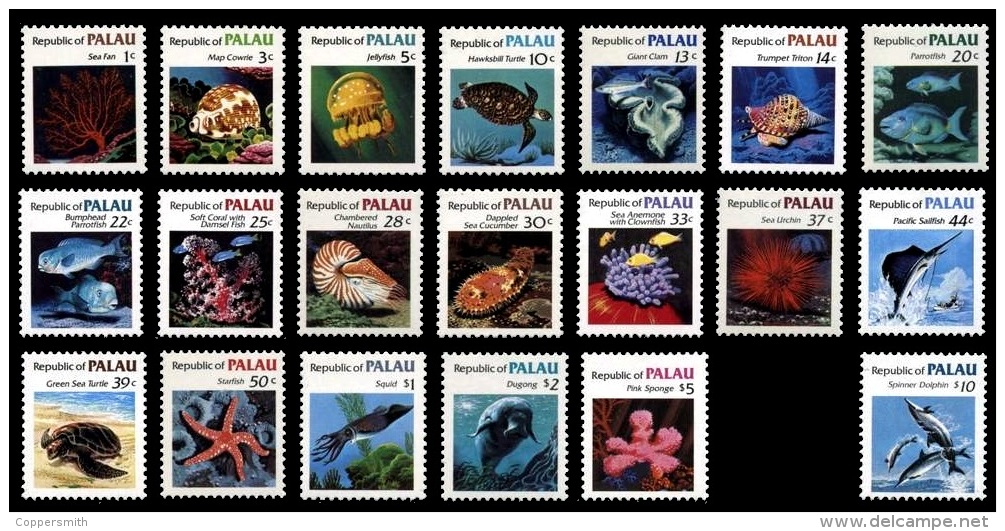 (003-06) Palau  Marine Life / Vie / Fische / Poissons / Fishes 20 Values  ** / Mnh  Michel 9-19 // 105 - Palau