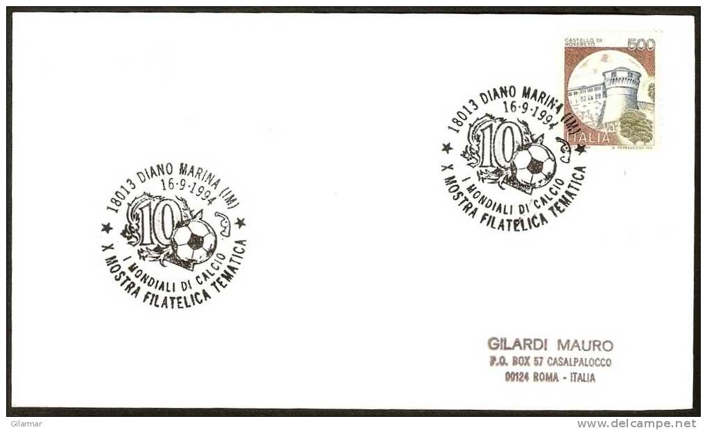 FOOTBALL ITALIA DIANO MARINA 1994 - MOSTRA FILATELICA "I MONDIALI DI CALCIO" - CARD - 1994 – États-Unis