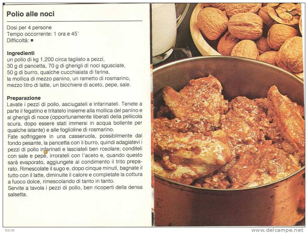 CON IL POLLO - TANTE RICETTE UNA OGNI GIORNO -   FABBRI EDITORE -  STAMPA 1979. FORMATO 9 X 13. - Casa E Cucina