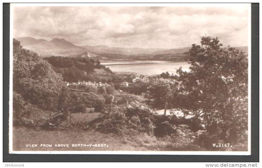 C 4047 -ROYAUME UNI -  Viem From Above Borth T Gestt - Belle CPA  - RARE - Caernarvonshire