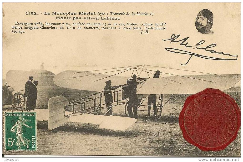 AVIATION - ALFRED LEBLANC - Meeting De L´est  -cachet De Cire  1910 - Meetings