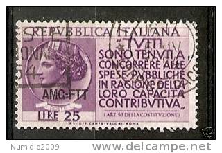 1954 TRIESTE A USATO REDDITO - RR6049 - Used