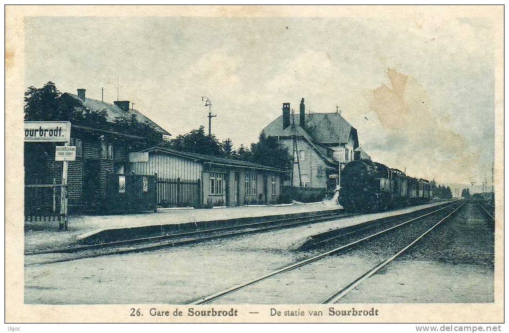 CPA - Belgique - Gare De SOURBRODT - Une Tâche - 430 - Waimes - Weismes