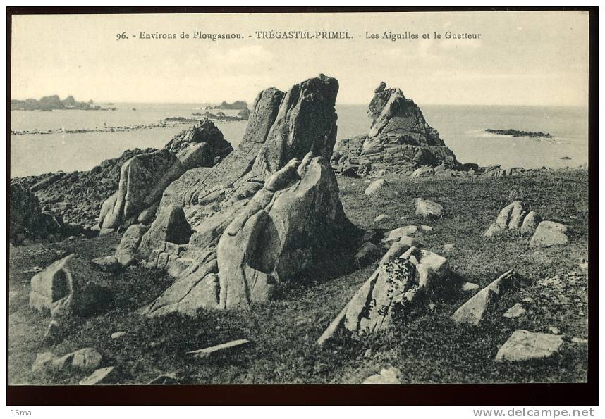 Trégastel Primel Finistère Lot De 6 CPA Grotte Rochers Crevasses - Primel