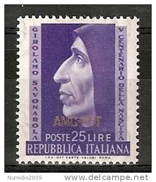 1952 TRIESTE A SAVONAROLA MNH ** RR6043 - Ungebraucht