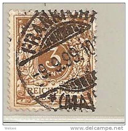 Mi.Nr.45a O/ (1889) Ziffer/Krone, 3 Pfg. - Gebraucht