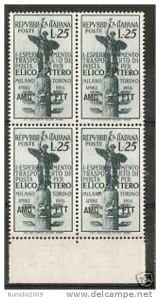 1954 TRIESTE A ELICOTTERO VARIETA' MNH ** - RR6040 - Mint/hinged