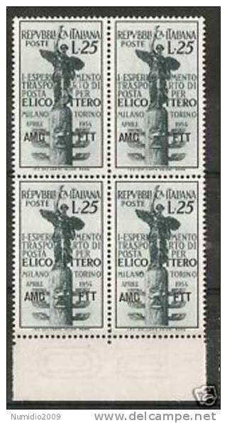 1954 TRIESTE A ELICOTTERO VARIETA' MNH ** - RR6040 - Ungebraucht