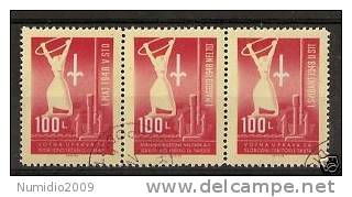 1948 TRIESTE B USATO 1° MAGGIO TRITTICO - Used