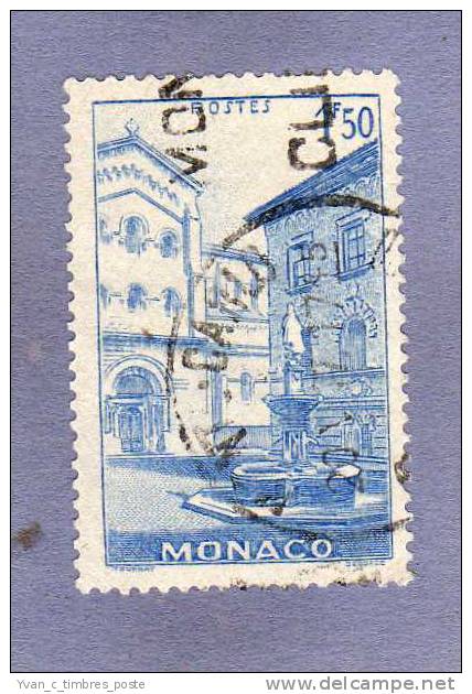 MONACO TIMBRE N° 276 OBLITERE PLACE SAINT NICOLAS 1F50 OUTREMER - Gebruikt