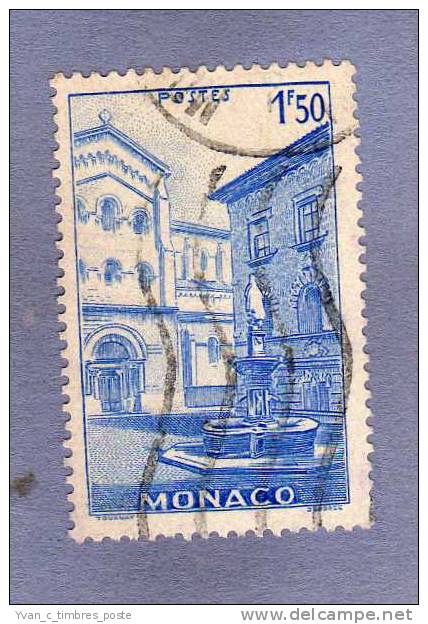 MONACO TIMBRE N° 276 OBLITERE PLACE SAINT NICOLAS 1F50 OUTREMER - Used Stamps