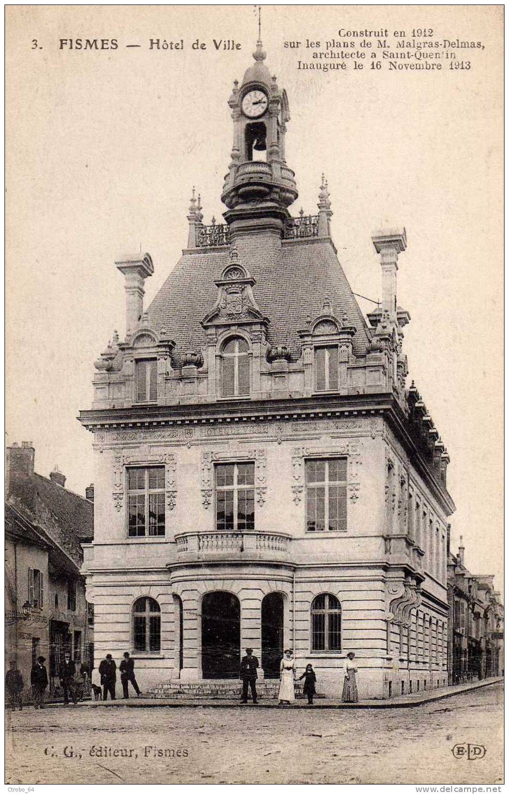 CPA FISMES 51 - Hôtel De Ville - Fismes