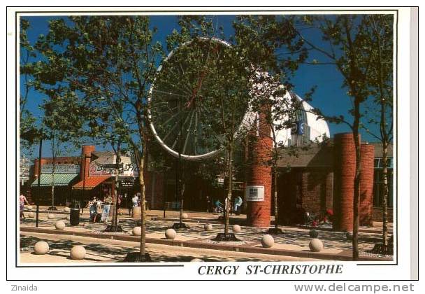 CARTE POSTALE DE CERGY-ST-CHRISTOPHE - LA GARE - L HORLOGE - Taverny