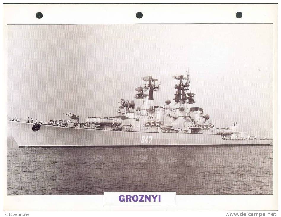 URSS 1961 : Croiseur Lance-missiles GROZNYI - Bateaux