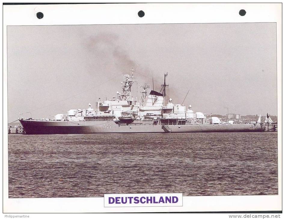 Allemagne 1960 : Croiseur-école DEUTSCHLAND - Barche