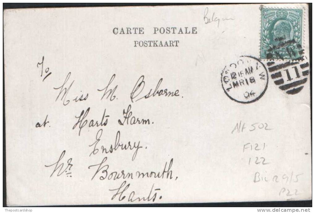 BELGIUM ANVERS - La Grande Grue (soulevant 150 Tonnes) - EARLY CARD SUPERBE !! DUPLEX POSTMARK LONDON NW 11 - Antwerpen