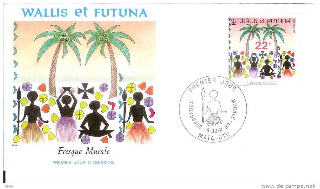 FDC 607  WALLIS Et FUTUNA  N°  388  FRESQUE MURALE - FDC