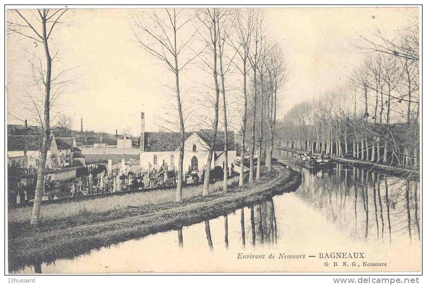 Carte Postale Ancienne Environs De Nemours - Bagneaux Sur Loing - Canal, Péniche, Batellerie - Bagneaux Sur Loing