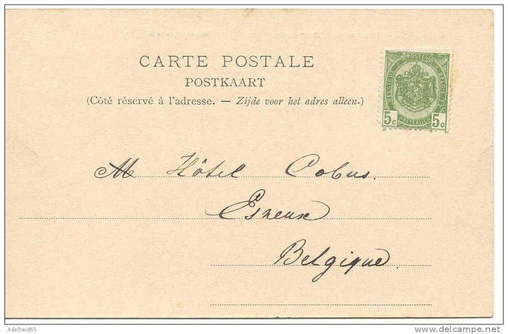 Ca 1900 Dinant Château D'Ardenne Série Artistique N° 3 Avec Timbre Non Obliteré Vers Hotel Colus à Esneux - Houyet
