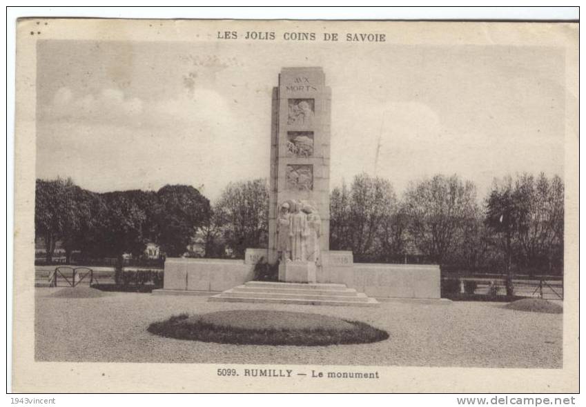 C 4134 -RUMILLY -LE  MONUMENT - Belle CPA   - Modéle RARE - - Rumilly