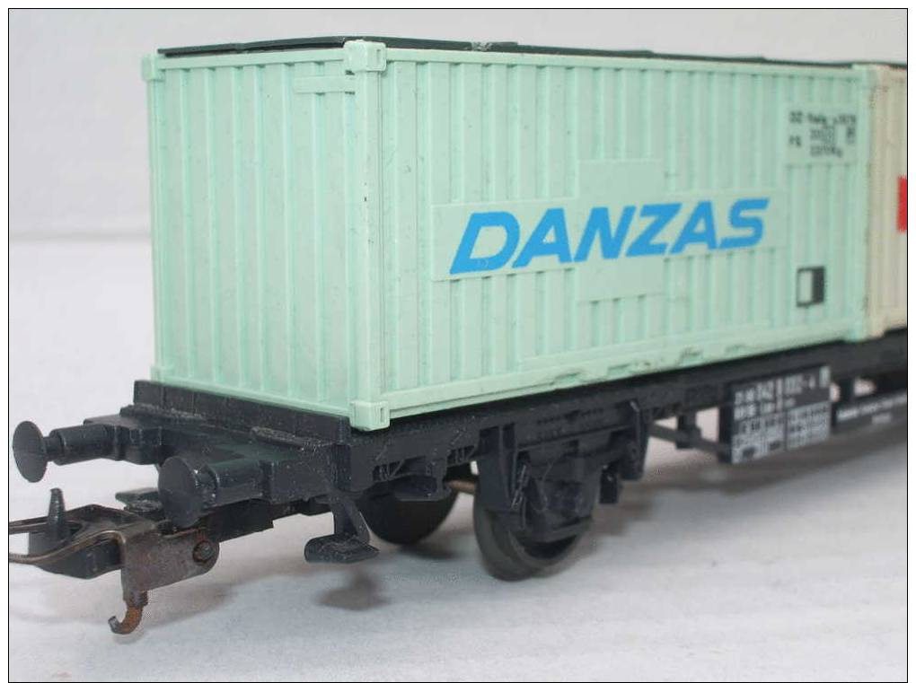 LIMA H0 Réf.: 302856 : Wagon Plat Porte Containers - Wagons Marchandises