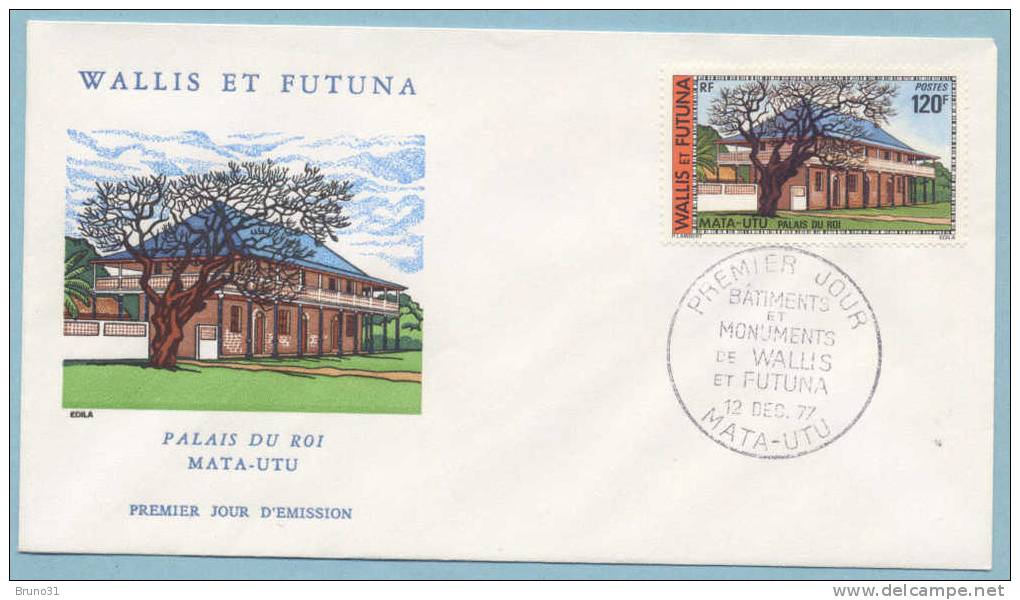 FDC - Wallis Et Futuna - 5 Env. Batiments Et Monuments -  12/ 12/1977 . Y&T N° 203 à 207 . - FDC