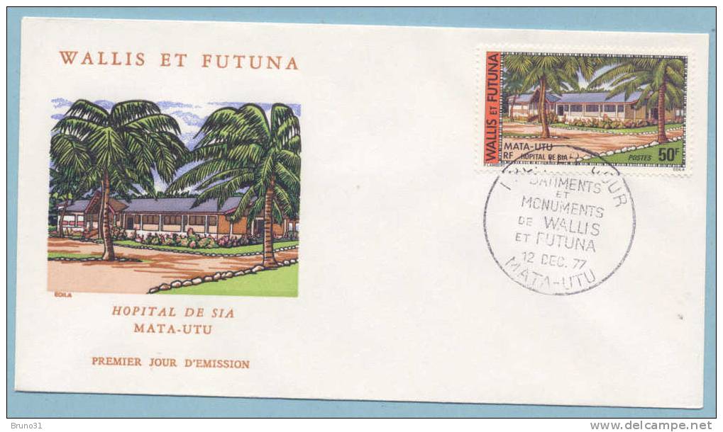 FDC - Wallis Et Futuna - 5 Env. Batiments Et Monuments -  12/ 12/1977 . Y&T N° 203 à 207 . - FDC