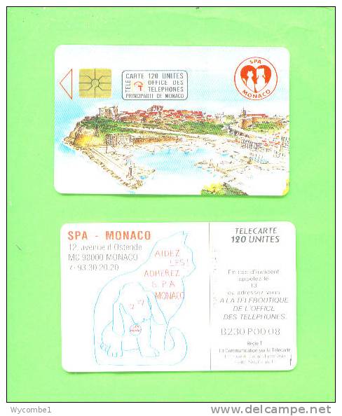 MONACO - Chip Phonecard/SPA Animal Charity - Monace