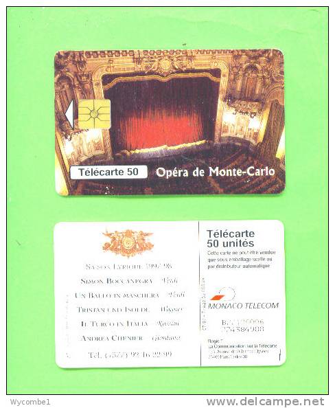 MONACO - Chip Phonecard/Opera House - Monace