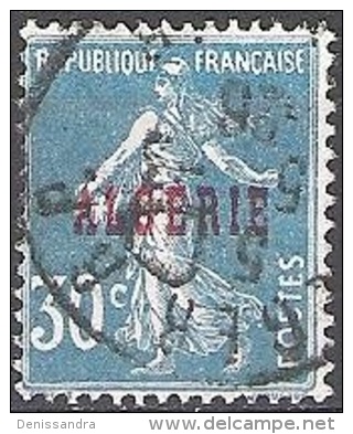 Algérie 1925 Michel 28 O Cote (2005) 0.50 Euro Semeuse Cachet Rond - Oblitérés