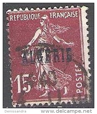 Algérie 1925 Michel 26 O Cote (2005) 1.00 Euro Semeuse Cachet Rond - Oblitérés