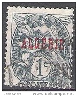 Algérie 1924 Michel 2 O Cote (2005) 1.70 Euro Blanc Cachet Rond - Oblitérés