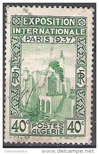 Algérie 1937 Michel 130 O Cote (2005) 1.00 Euro Exposition Universelle Paris Pavillon D'Algérie Cachet Rond - Oblitérés