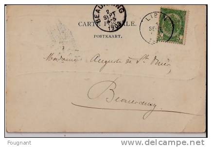 BELGIQUE : :LIBIN (Luxembourg):Libin Centre.1903.Belles Oblit.LIBIN+BEAURAING 1903. - Libin