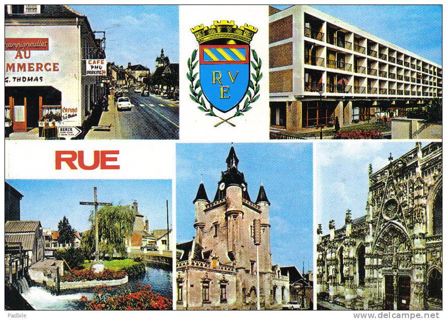 Carte Postale 80. Rue  Café PMU "Au Commerce"  G. Thomas  Rue Colonel-Tétart  Trés Beau Plan - Rue