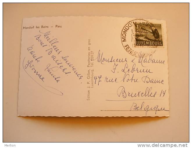 Luxembourg -Mondorf Les Bains - Parc  PU 1950's   VF   D63024 - Bad Mondorf