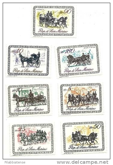 1969 - 781/87 Carrozze      +++++++ - Unused Stamps