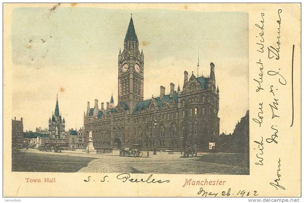 Britain United Kingdom - Town Hall, Manchester 1902 Used Postcard [P627] - Manchester