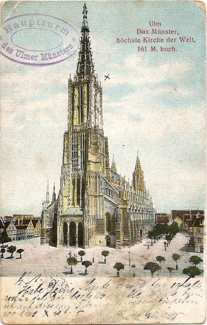 D - BW - Ulm - Das Münster, Höchste Kirche Der Welt, 161 M. Hoch - (Vorläufer / Précurseur - Gelaufen / Circulée 1905) - Ulm